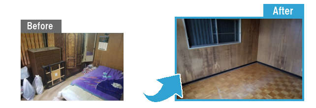 施設入所に伴った不用品片付け